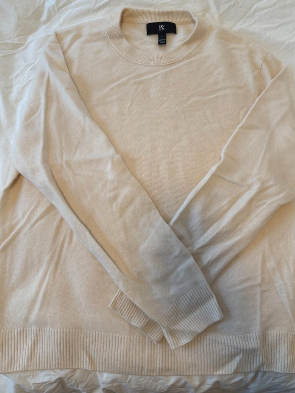 Banana Republic 100% Cashmere Crewneck Sweater – Beige – Size L